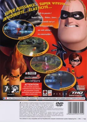 Disney-Pixar The Incredibles box cover back
